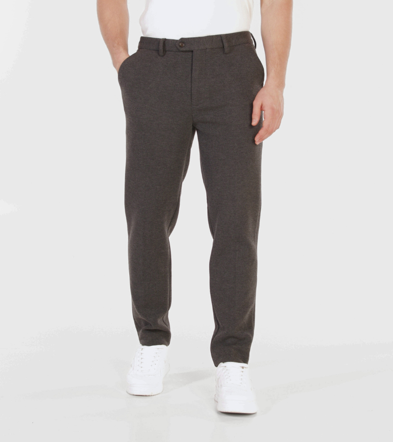Melange Wool-Mix Trousers