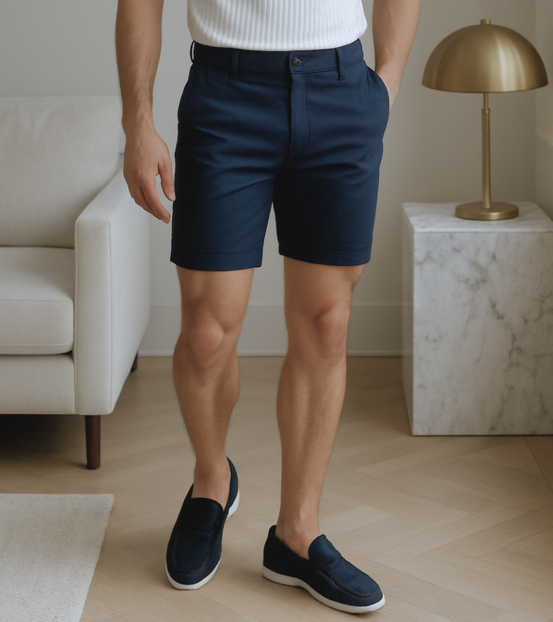 Lightweight stretch chino shorts
