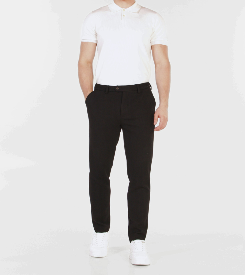 Melange Wool-Mix Trousers