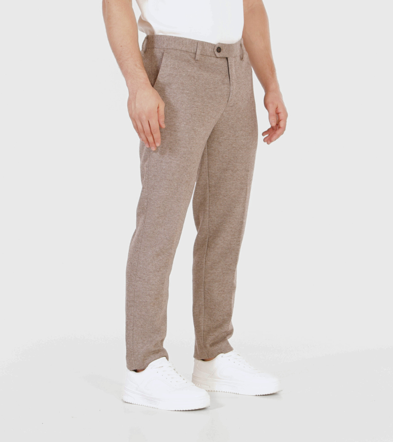 Melange Wool-Mix Trousers