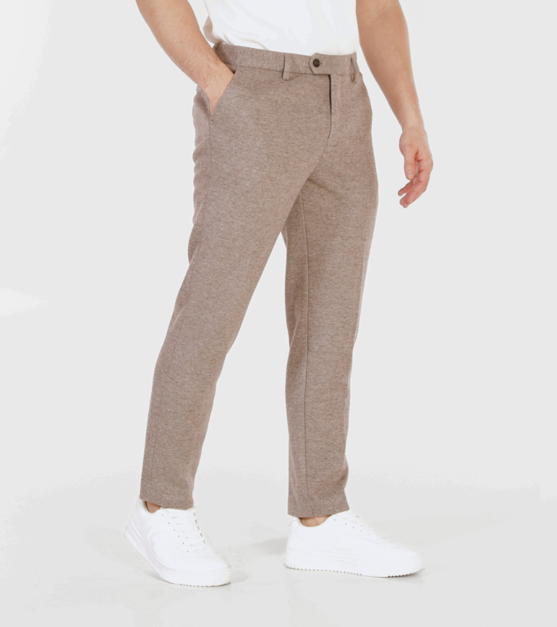 Melange Wool-Mix Trousers