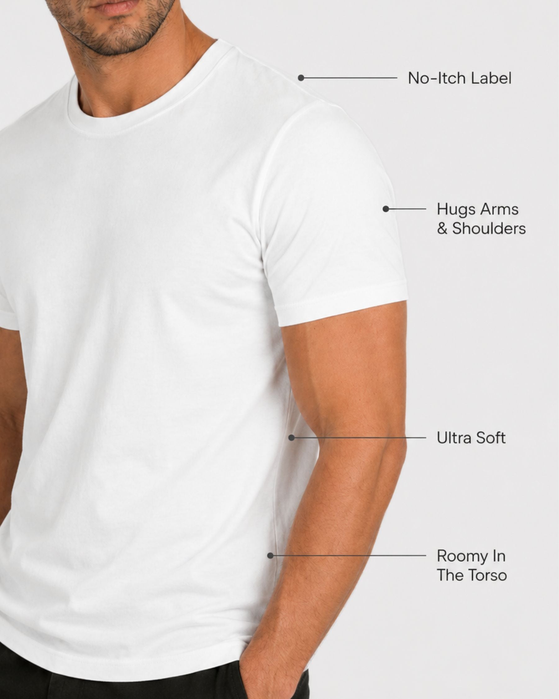 Smart Fit T-Shirt - 3-Pack All Gray