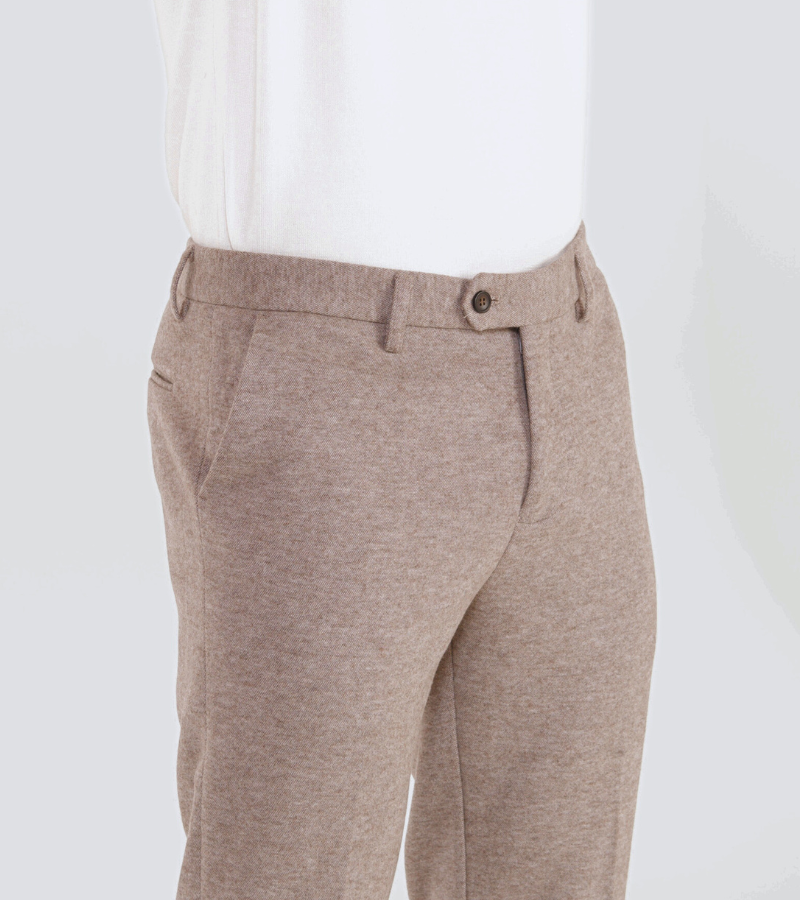 Melange Wool-Mix Trousers