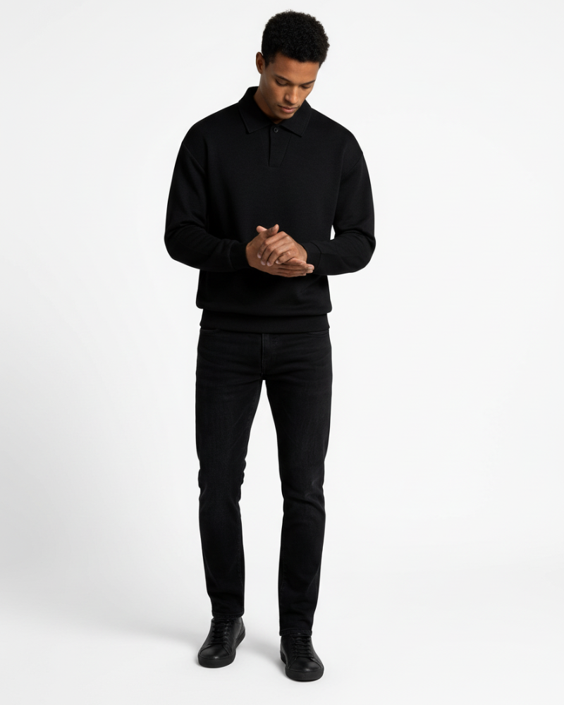 Oversized Polo Sweater