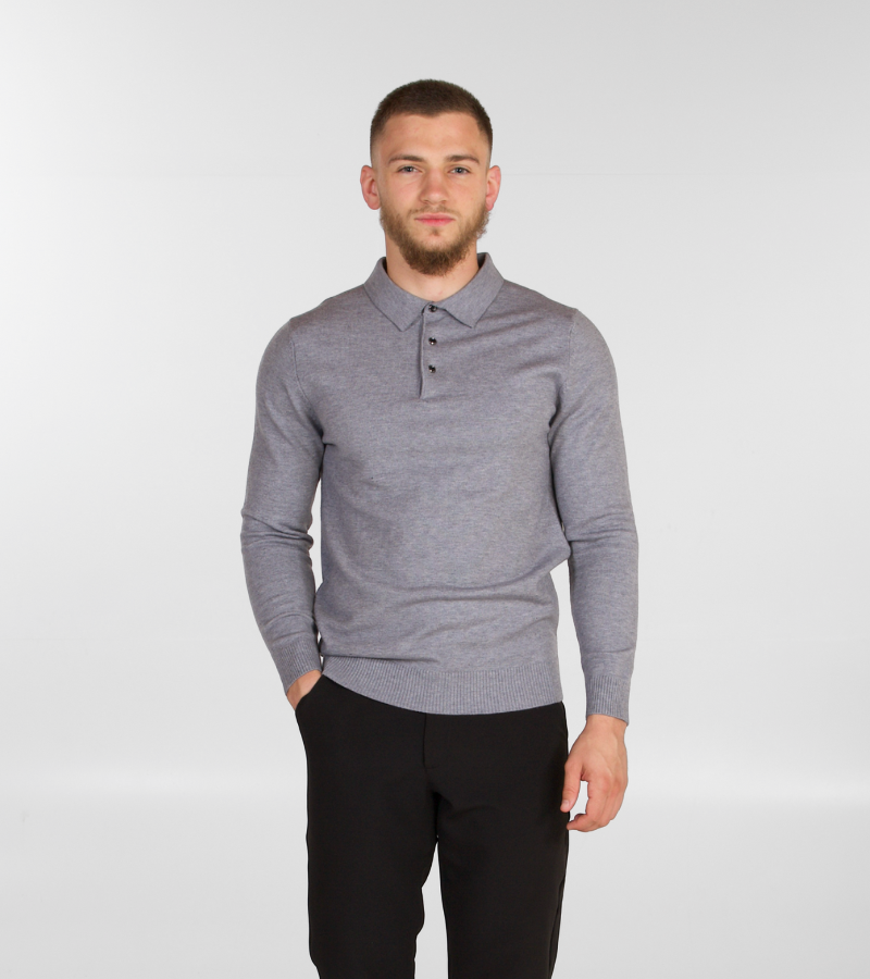 Knit Polo Sweater