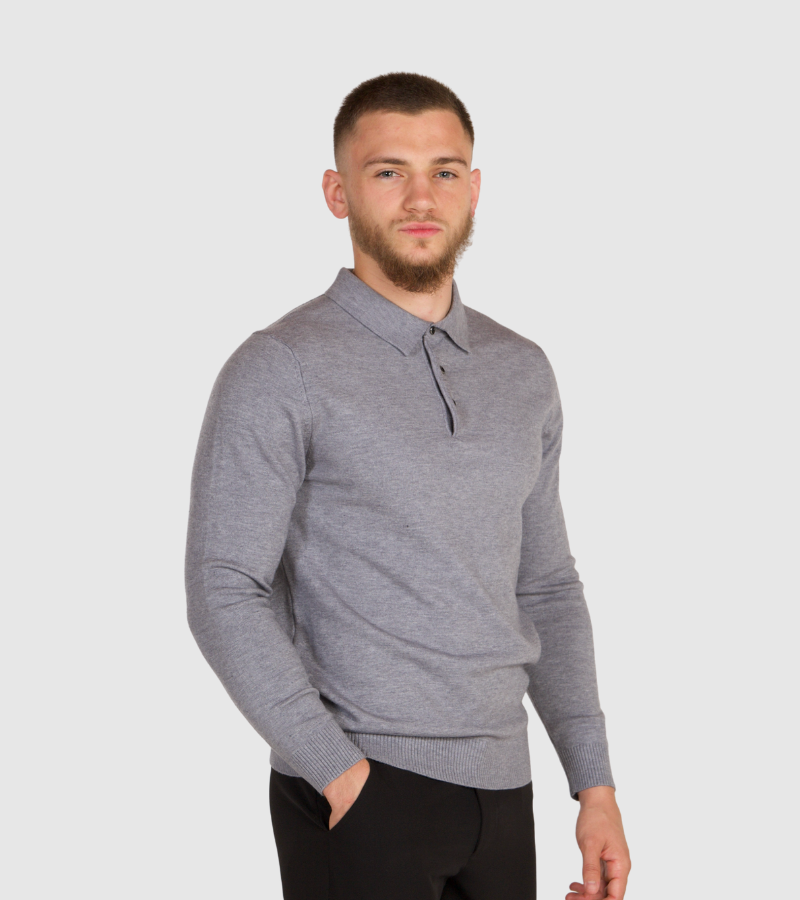 Knit Polo Sweater