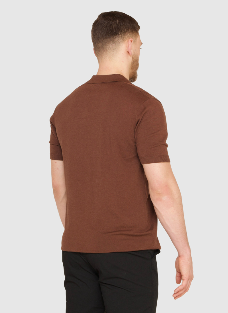 Silk V-neck Polo T-Shirt - Alden & Ash