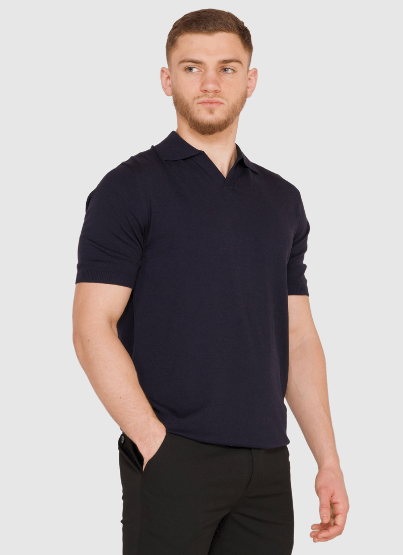 Silk V-neck Polo T-Shirt - Alden & Ash