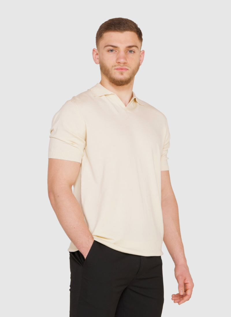 Silk V-neck Polo T-Shirt - Alden & Ash