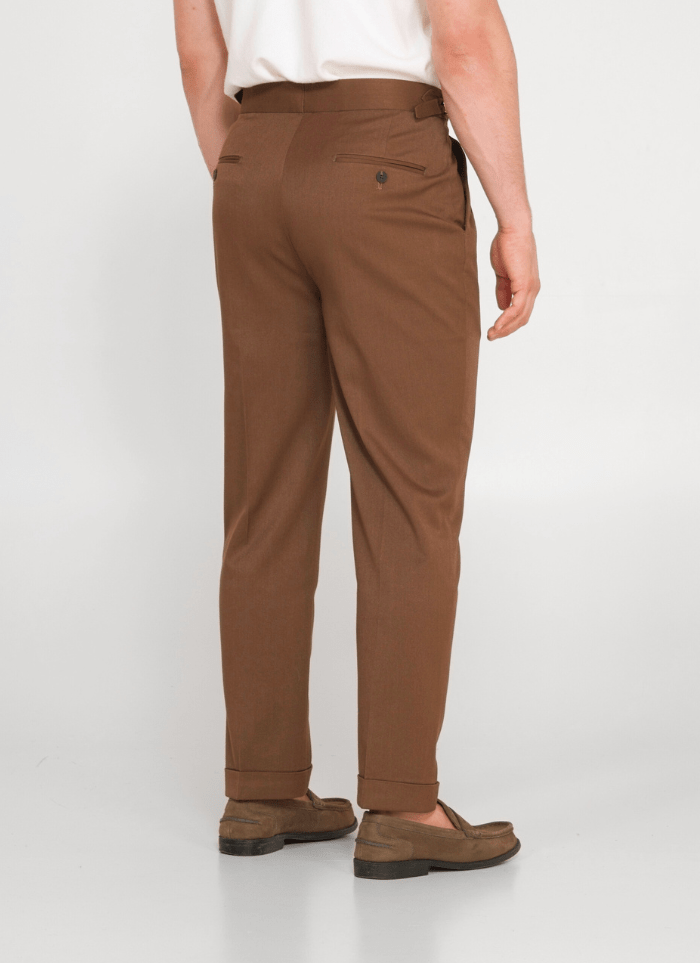 Tapered Linen Blend Trousers - Alden & Ash