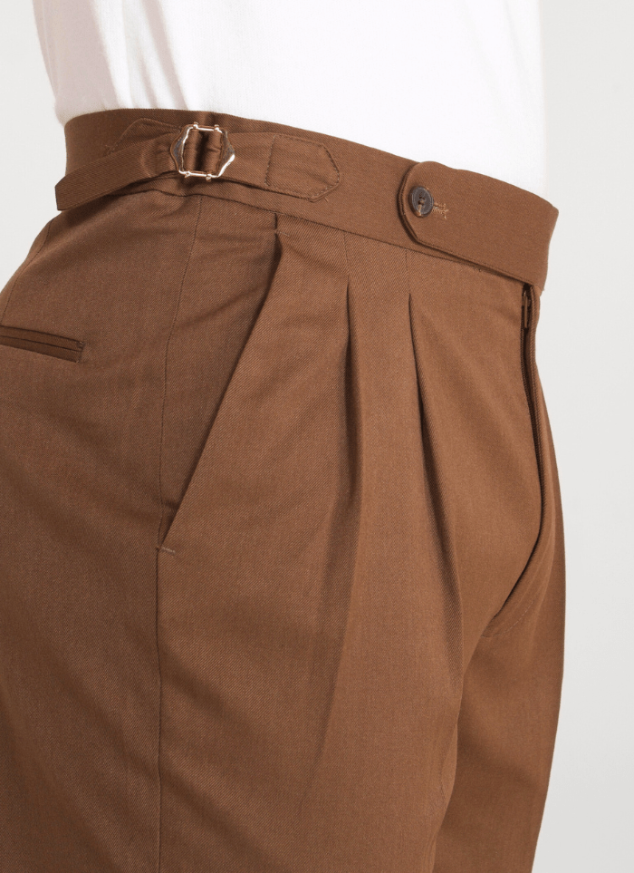 Tapered Linen Blend Trousers - Alden & Ash