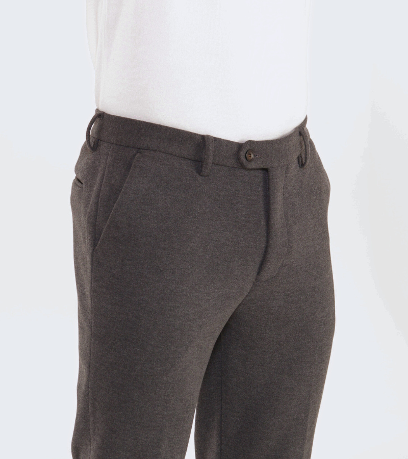 Melange Wool-Mix Trousers