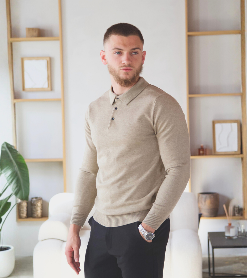 Knit Polo Sweater
