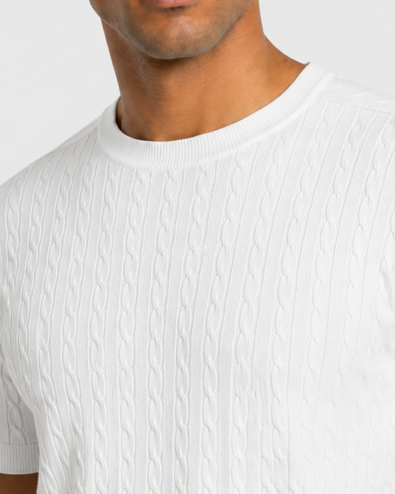Cable Knit T-Shirt