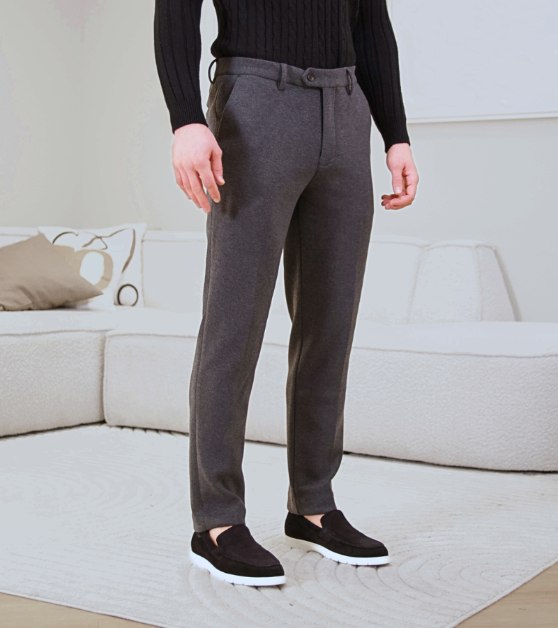 Melange Wool-Mix Trousers