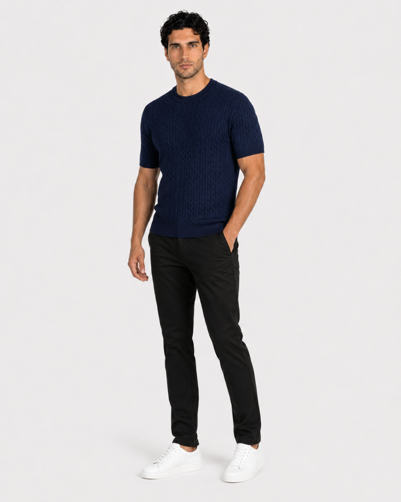 Cable Knit T-Shirt