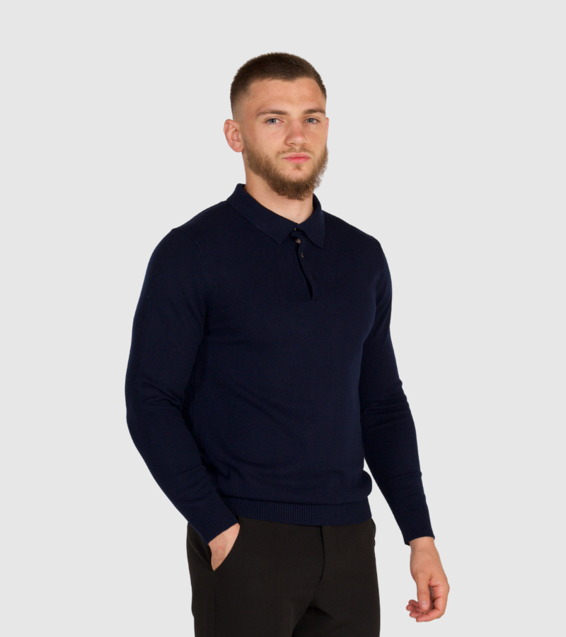 Knit Polo Sweater
