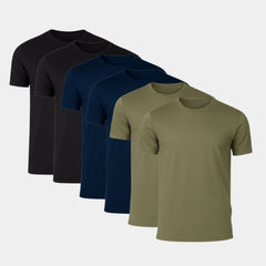 2x Black, 2x Navy, 2x Green