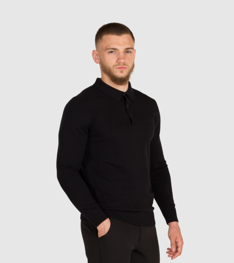Knit Polo Sweater