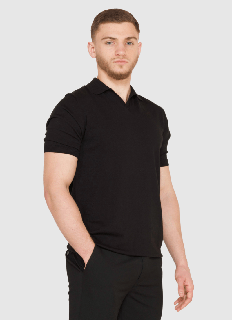 Silk V-neck Polo T-Shirt - Alden & Ash