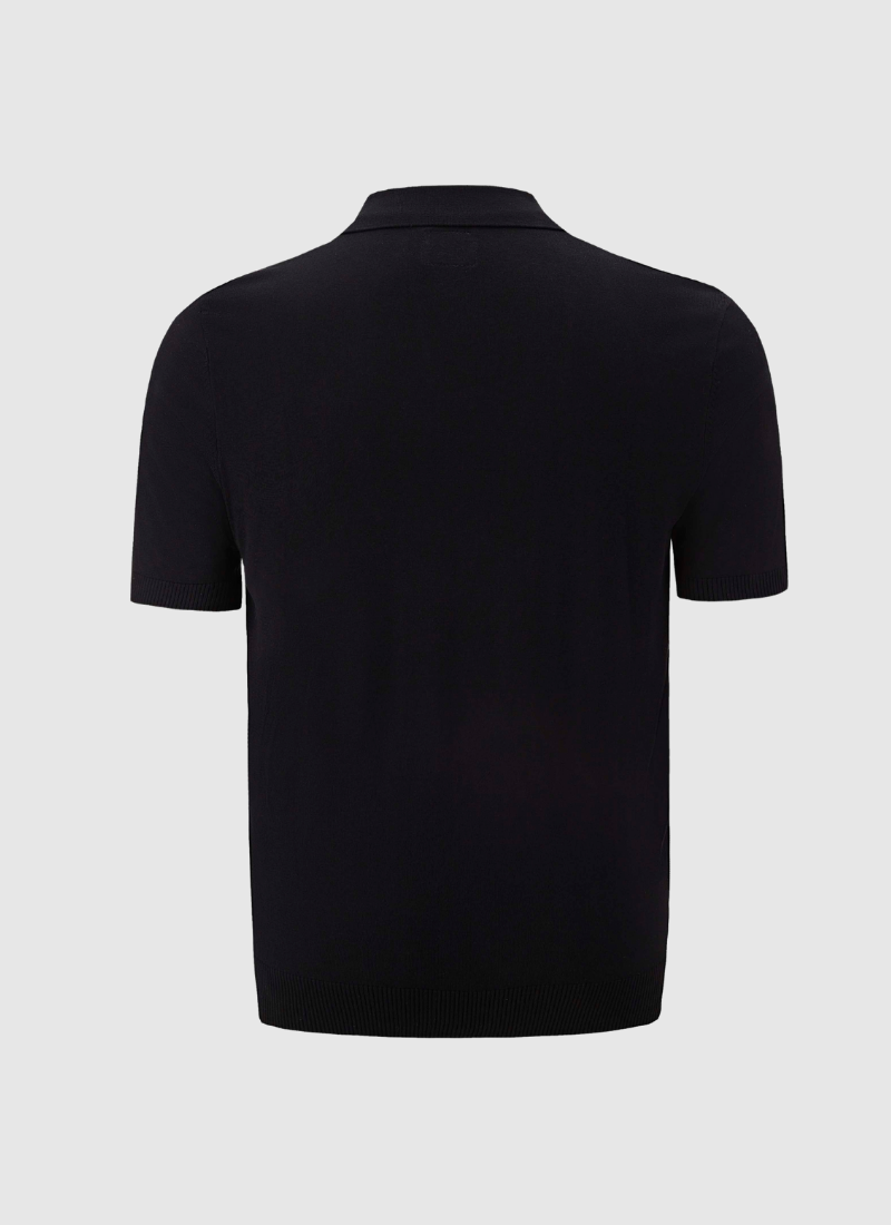 Silk V-neck Polo T-Shirt - Alden & Ash