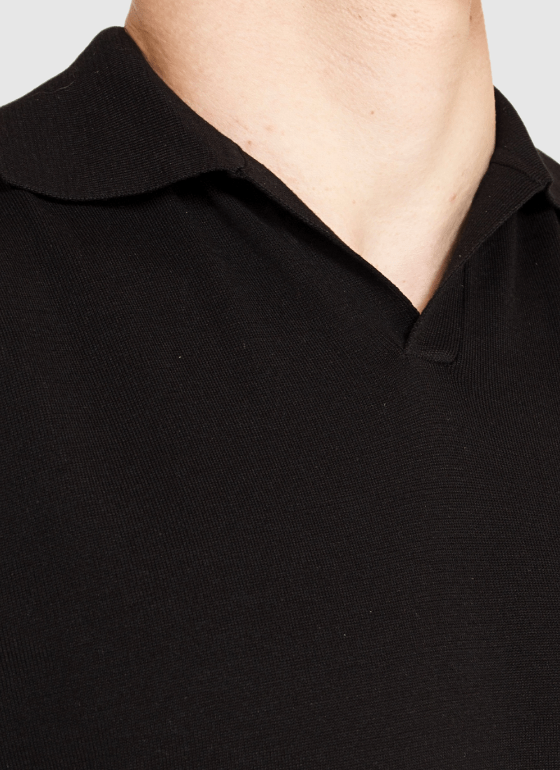 Silk V-neck Polo T-Shirt - Alden & Ash
