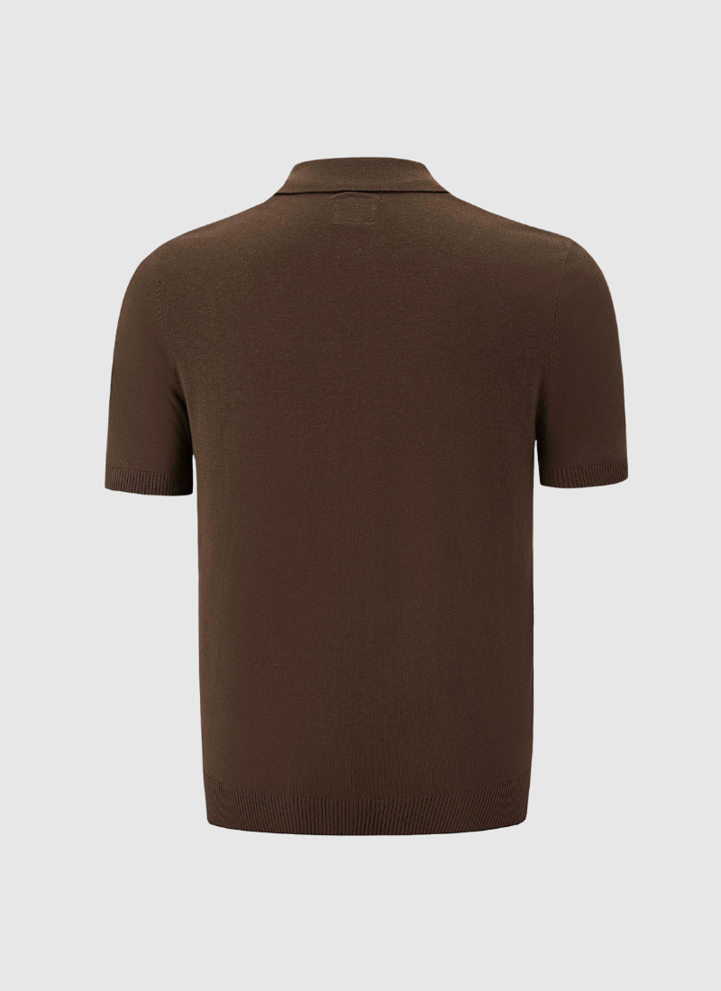 Silk V-neck Polo T-Shirt - Alden & Ash