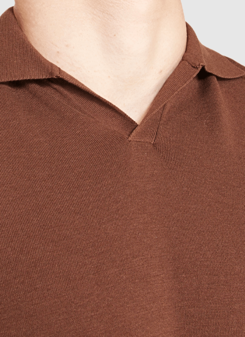 Silk V-neck Polo T-Shirt - Alden & Ash