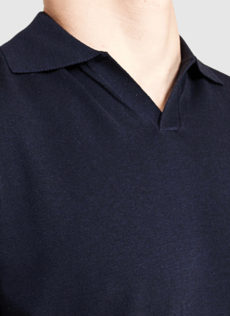Silk V-neck Polo T-Shirt - Alden & Ash