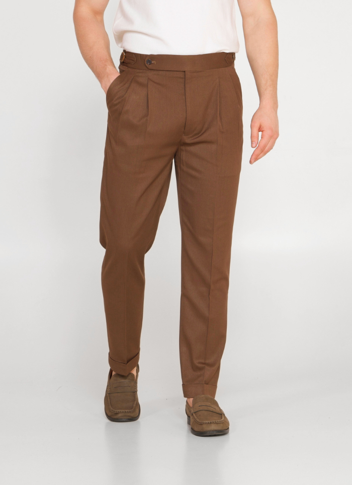 Tapered Linen Blend Trousers - Alden & Ash